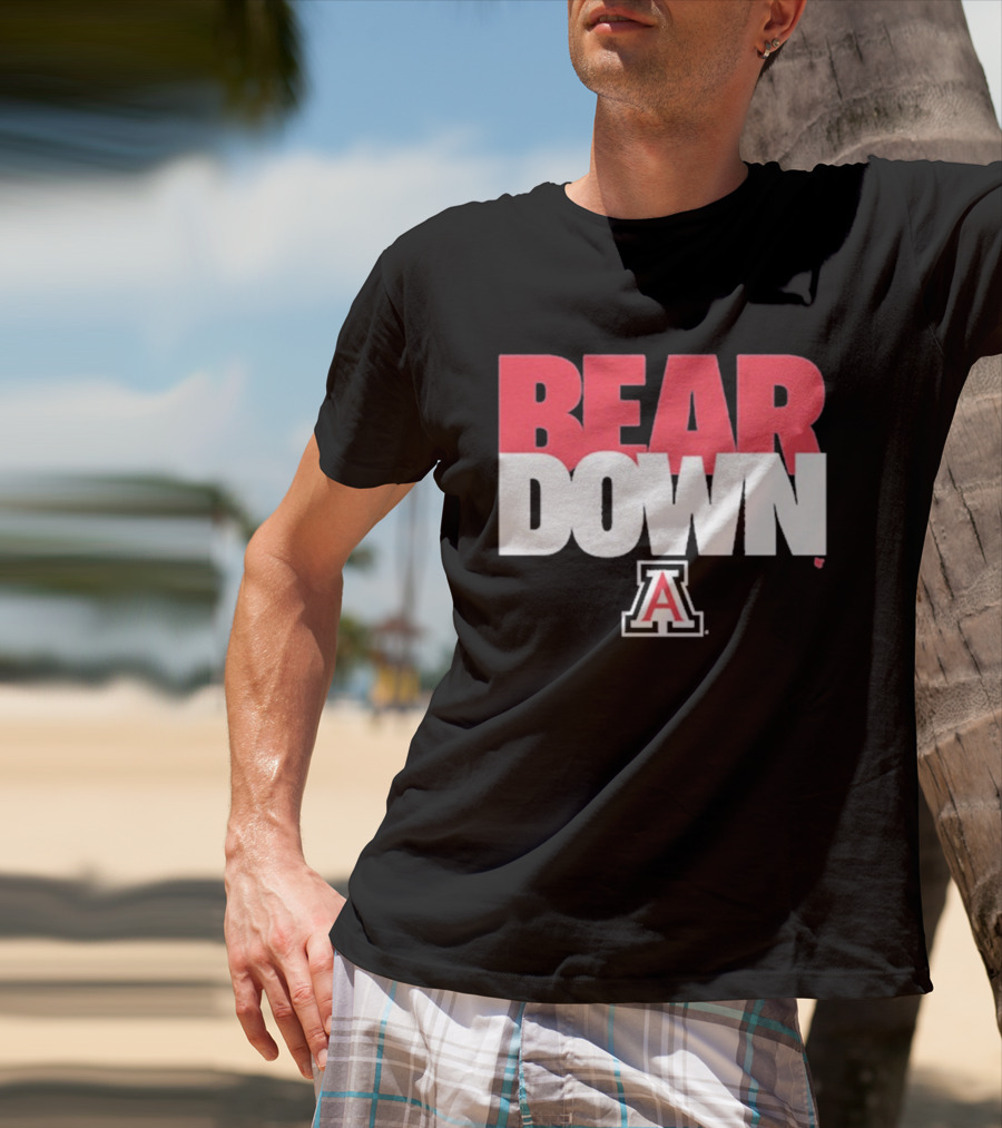 Bear Down Arizona Wildcats Logo Block A T-Shirt