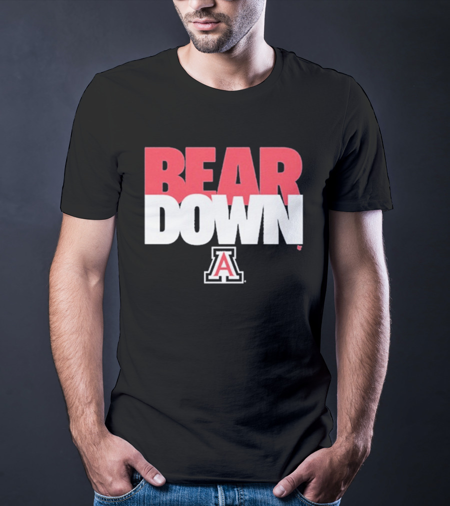 Bear Down Arizona Wildcats Logo Block A T-Shirt