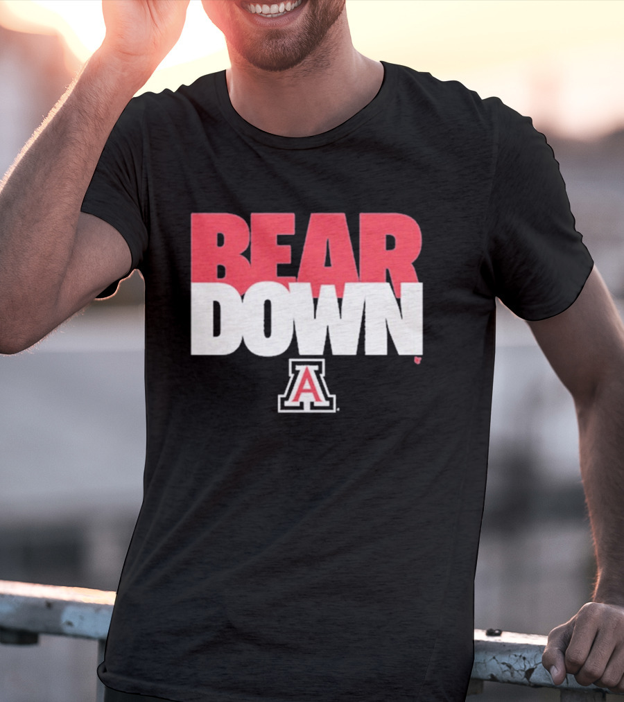 Bear Down Arizona Wildcats Logo Block A T-Shirt