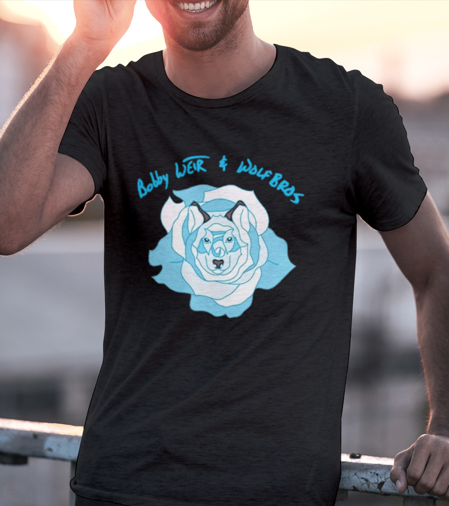 Bobby Weir And Wolf Bros Blue Rose Wolf T-Shirt