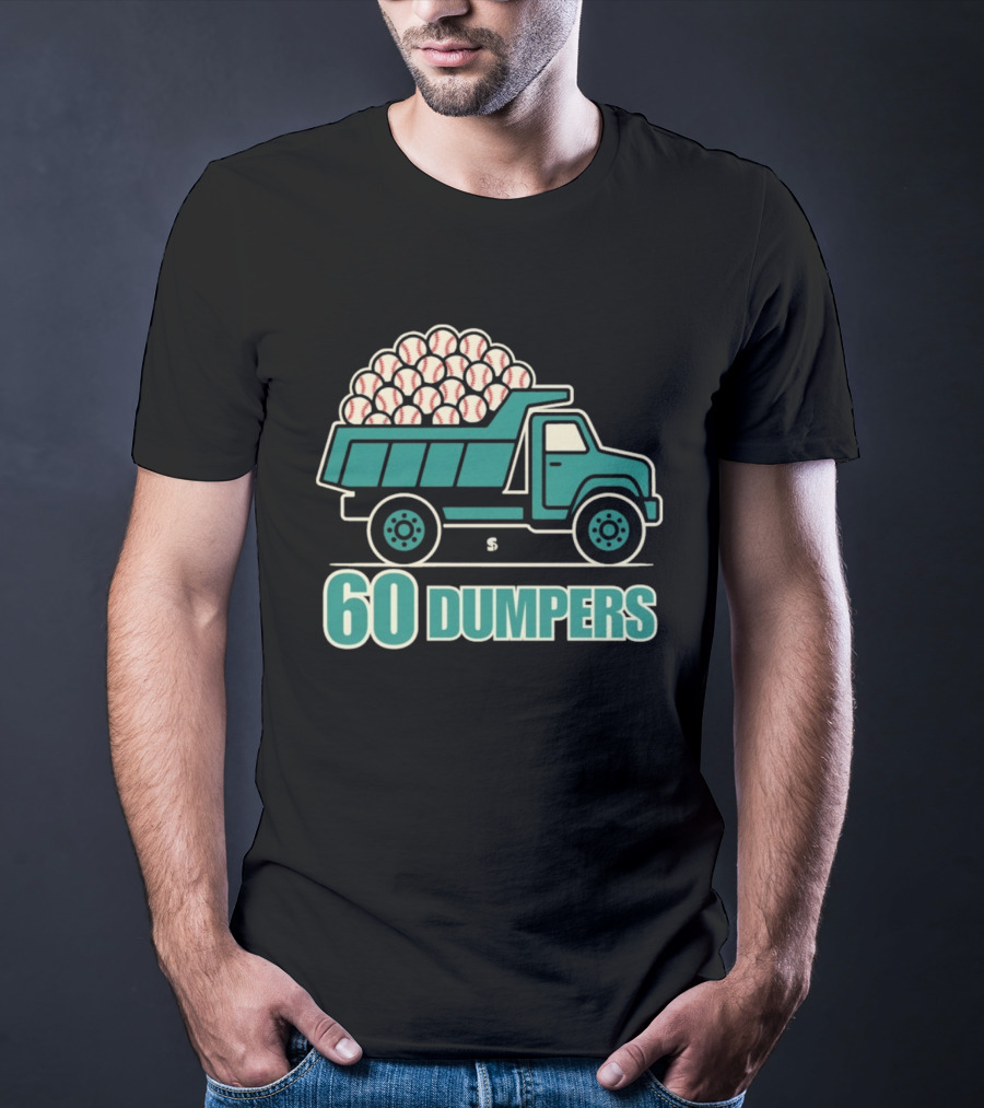 Seattle Mariners Cal Raleigh 60 Dumpers Baseball Truck Historic Season T-Shirt