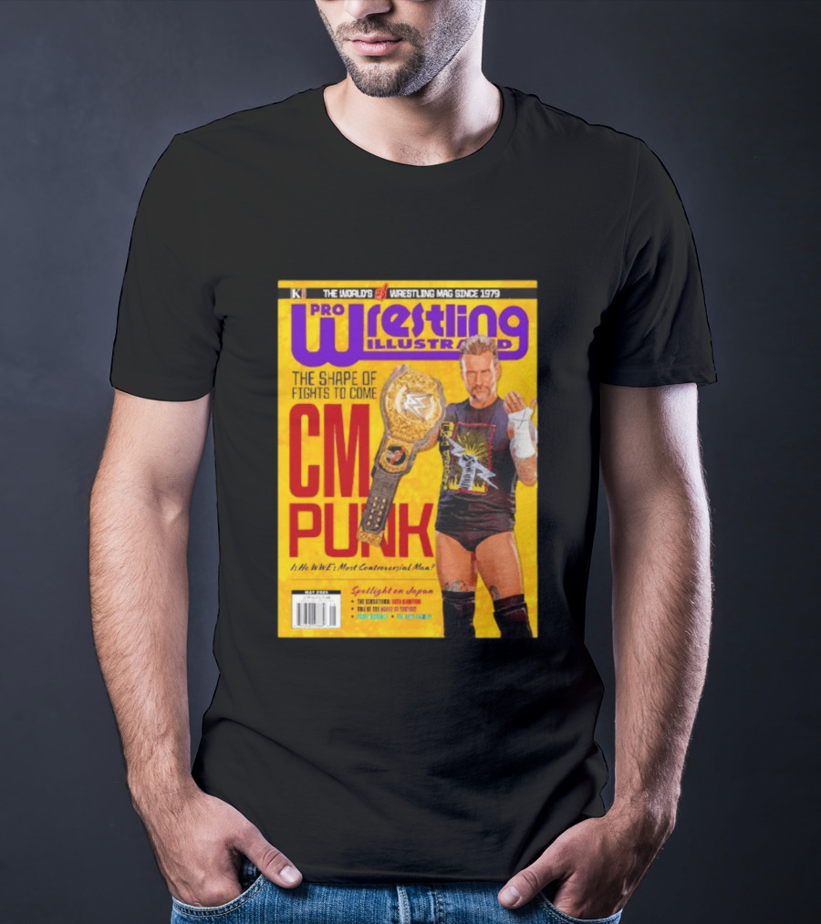 Pro Wrestling Illustrated CM Punk WWE's Most Controversial Man Spotlight On Japan T-Shirt