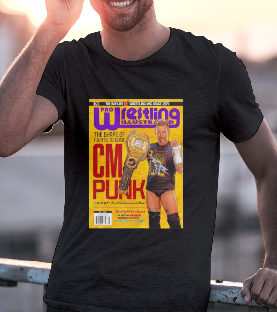 Pro Wrestling Illustrated CM Punk WWE's Most Controversial Man Spotlight On Japan T-Shirt