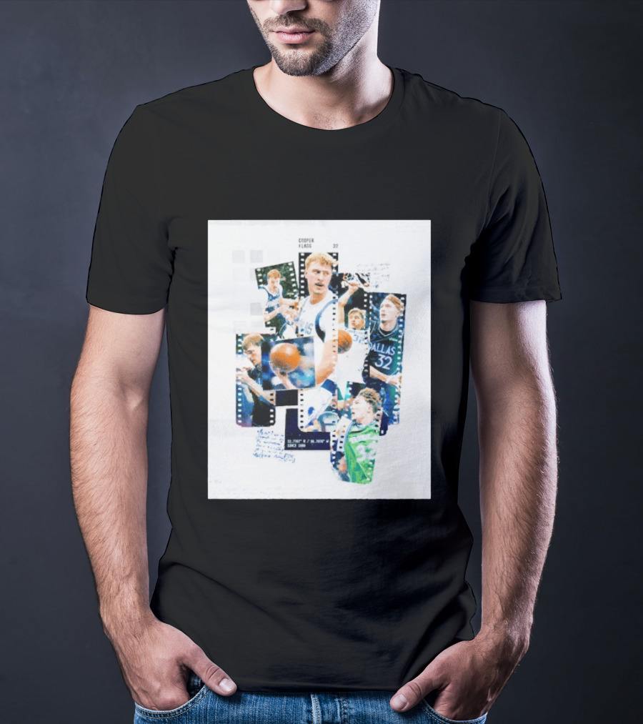 Cooper Flagg 32 Dallas Mavericks The Rook Since 1980 Collage Basketball Film Strip T-Shirt