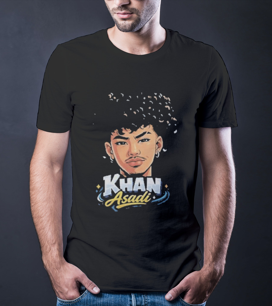 Khan Asadi Cartoon Character Art Menswear T-Shirt