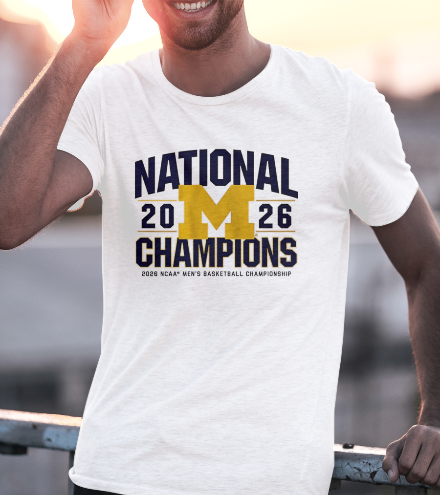 Michigan Wolverines 2026 National Champions Men's Basketball NCAA Championship T-Shirt