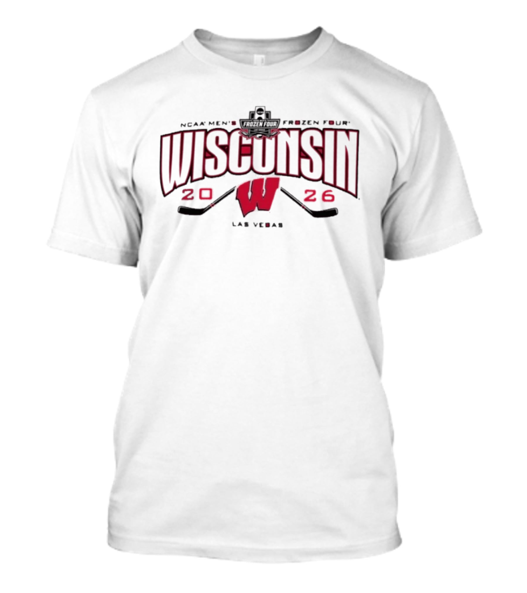 Wisconsin Badgers 2026 NCAA Men's Frozen Four Las Vegas T-Shirt
