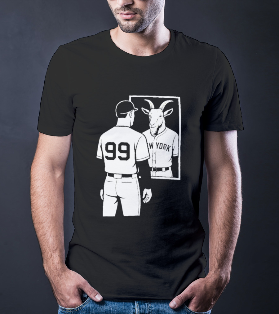 Aaron Judge GOAT Reflection New York Yankees Baseball 99 T-Shirt
