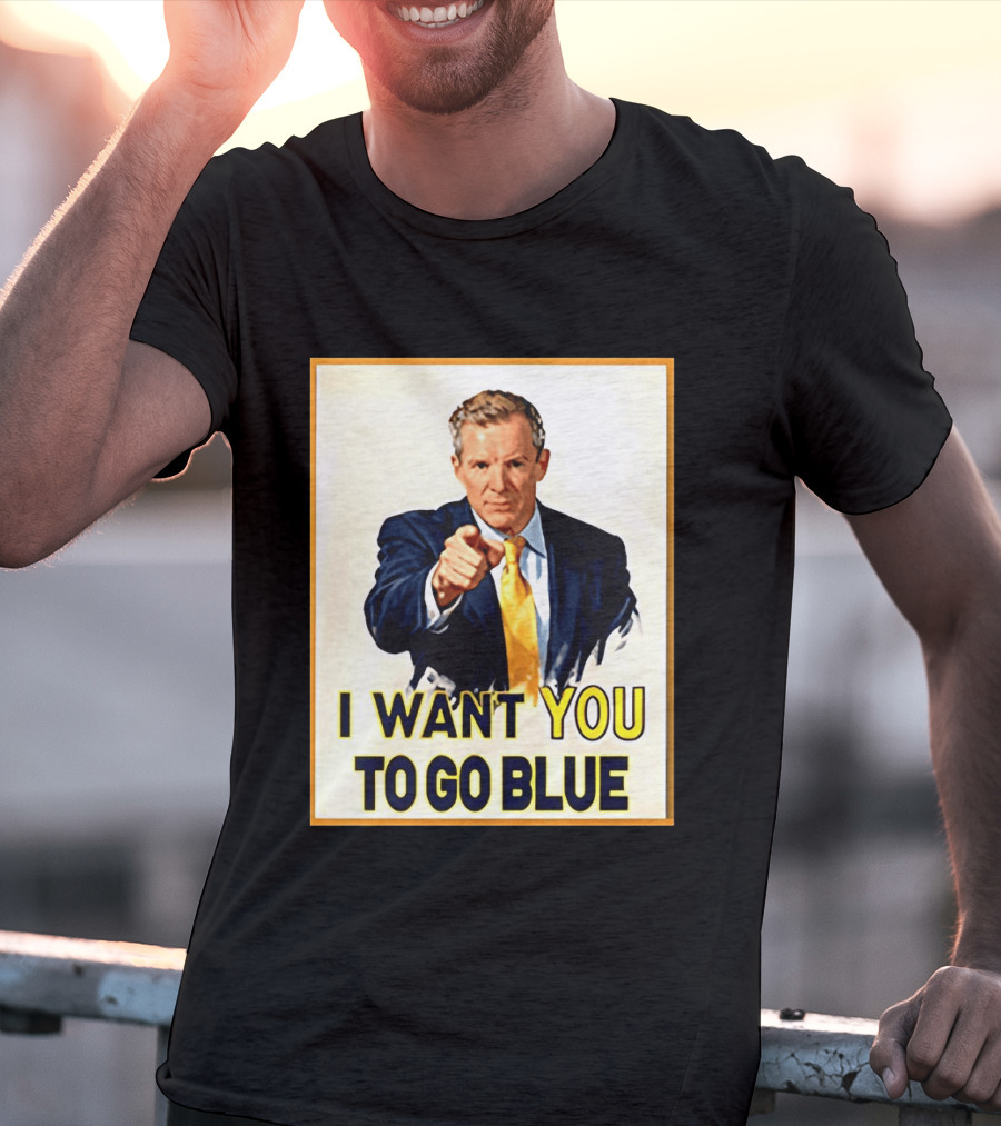 Dusty May I Want You To Go Blue Michigan Wolverines Basketball T-Shirt