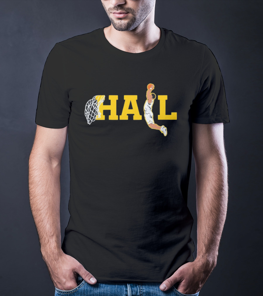 Hail Slam Dunk Michigan Wolverines Yaxel Basketball T-Shirt