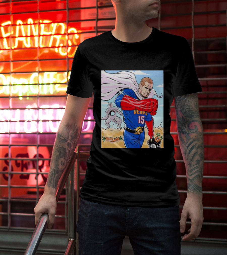 Joker Nikola Jokić Superhero Denver 15 Defeats Wolves 56 Points Carrot Power T-Shirt