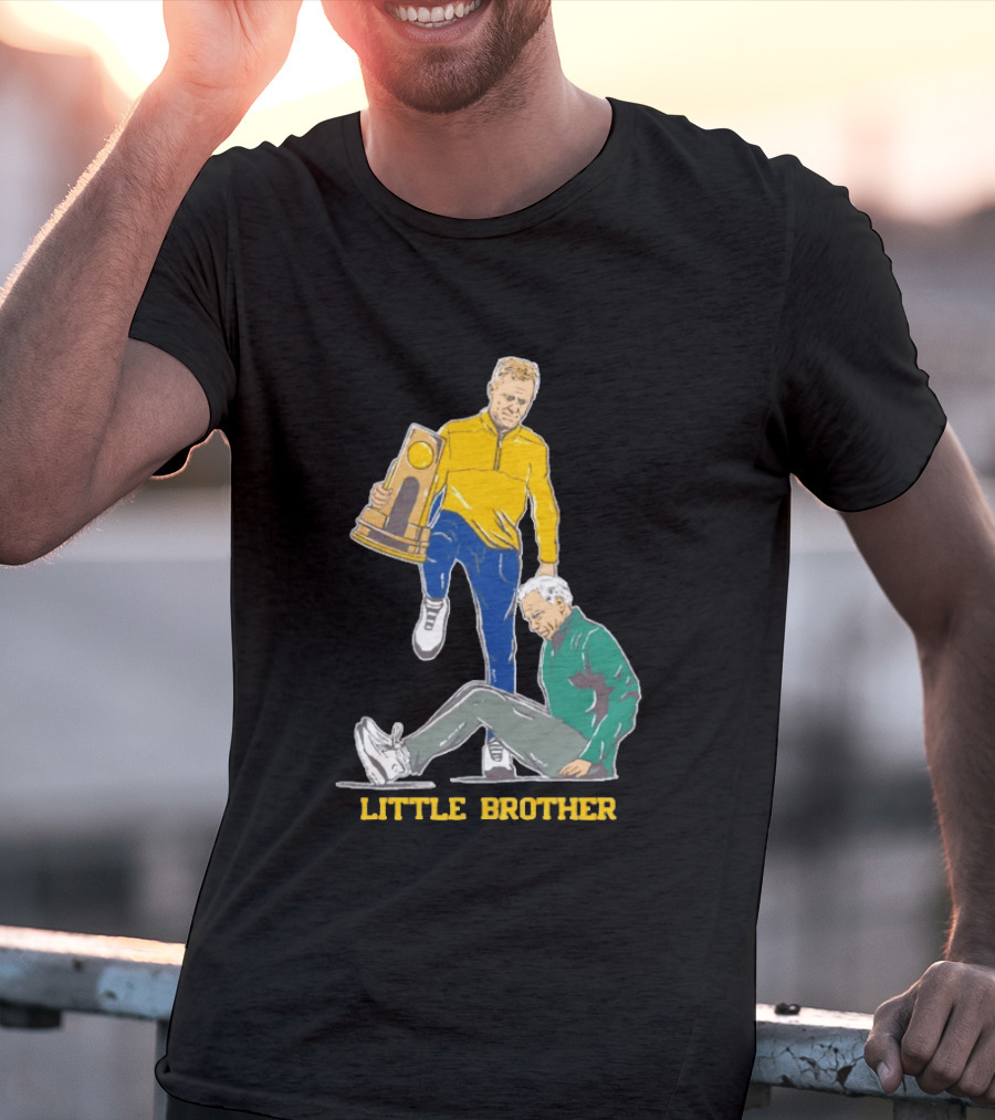 Michigan Wolverines Little Brother Dusty May Stepover Trophy Moment T-Shirt