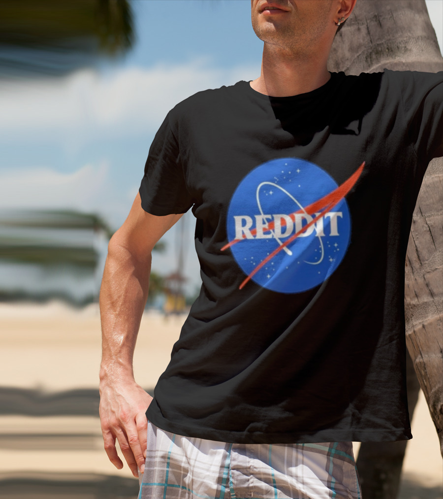 Reddit Nasa Crossover Space Motif T-Shirt