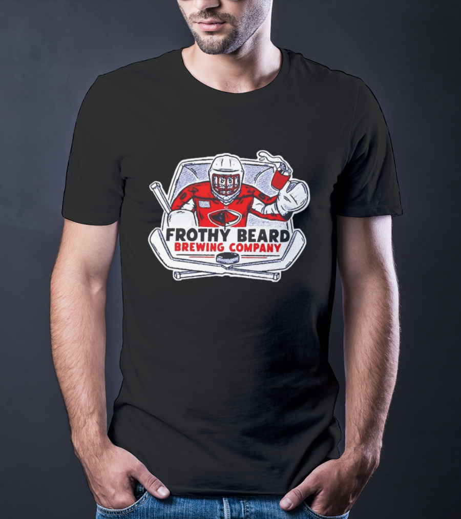 South Carolina Stingrays Frothy Beard Brewing Company Goalie Hockey T-Shirt