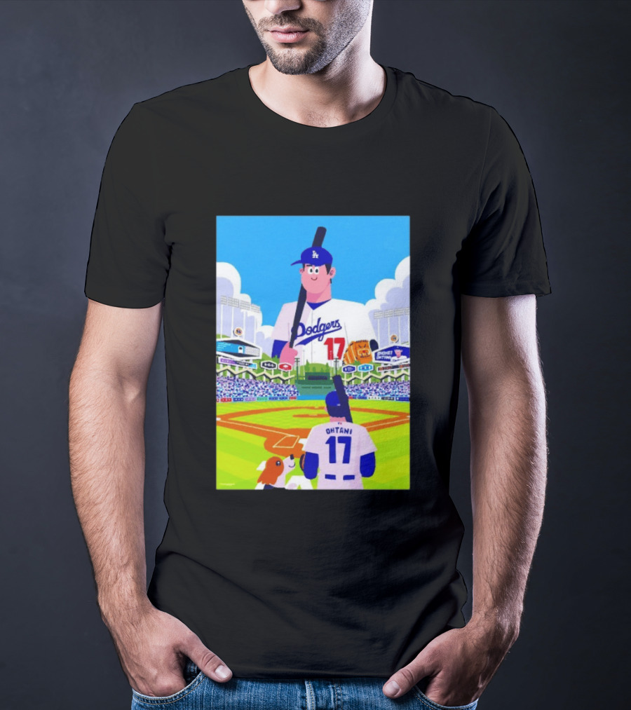 Shohei Ohtani Massive Los Angeles Dodgers 2026 World Baseball Classic Stadium Scene T-Shirt