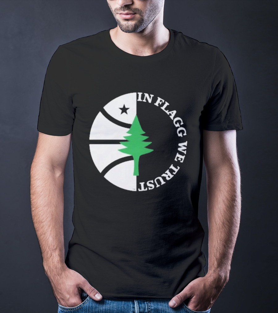 In Flagg We Trust Dallas Mavericks Pine Tree Basketball Star T-Shirt