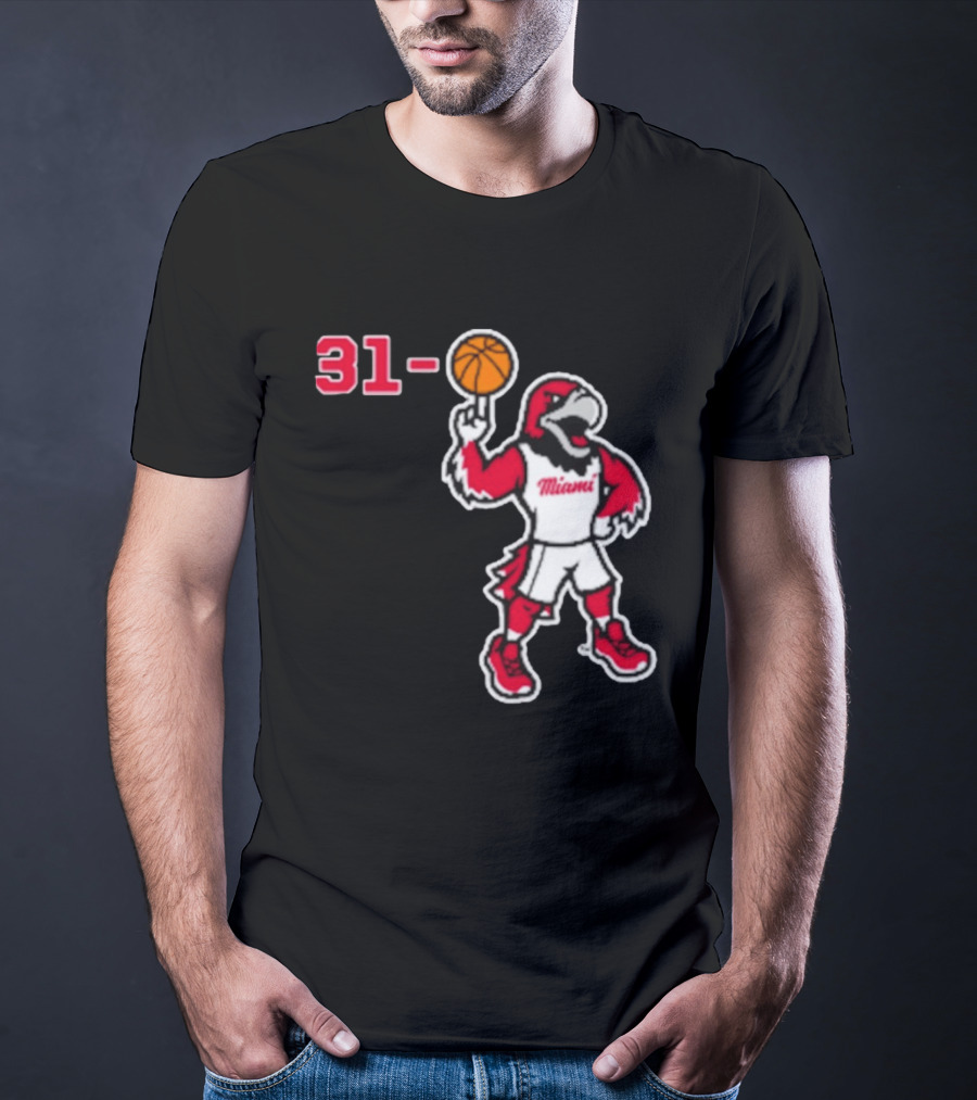 Miami RedHawks Basketball Swoop 31 0 T-Shirt