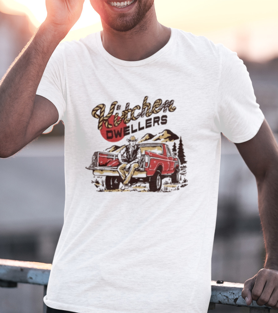 Kitchen Dwellers Tour 2026 Vintage Pickup Mountain Scene T-Shirt