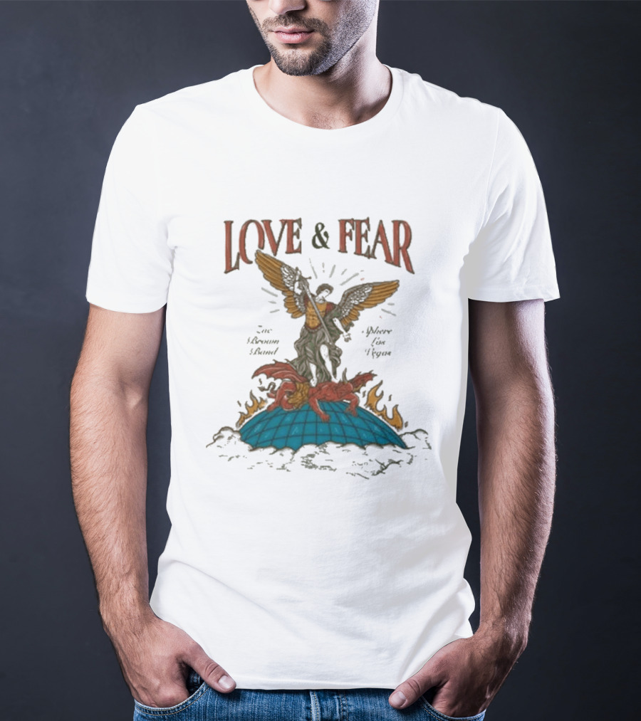 Zac Brown Band Love & Fear Sphere Guardian Angel And Dragon T-Shirt