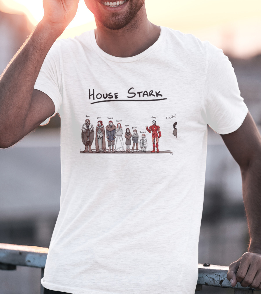 House Stark Tony Stark Iron Man Game Of Thrones Characters T-Shirt