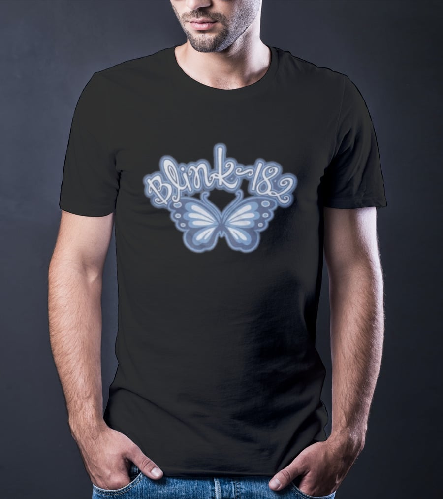 Blink 182 Butterfly Limited Edition Baby Blue T-Shirt
