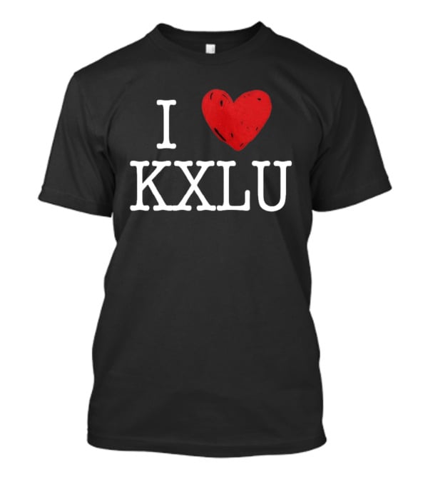 I Love KXLU Radio Station Red Heart T-Shirt