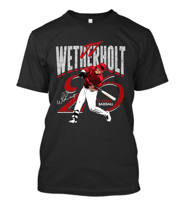 JJ Wetherholt 26 St. Louis Cardinals Baseball Player T-Shirt