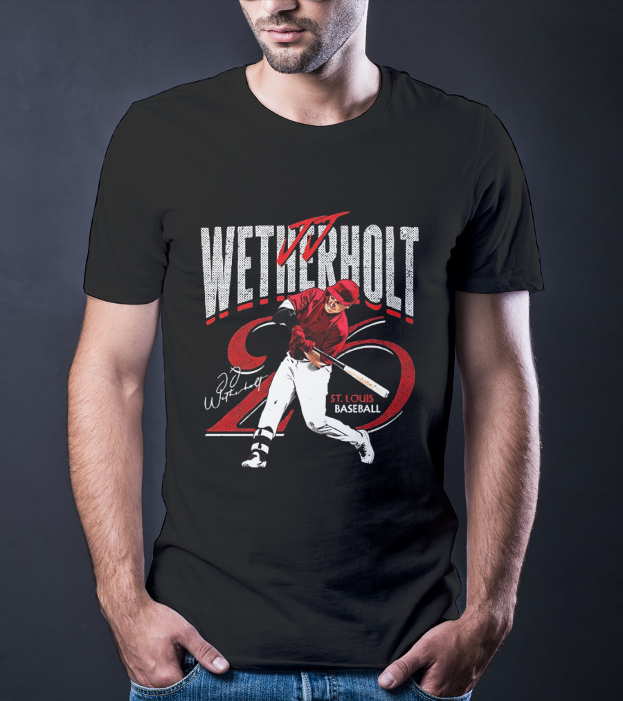 JJ Wetherholt 26 St. Louis Cardinals Baseball Player T-Shirt