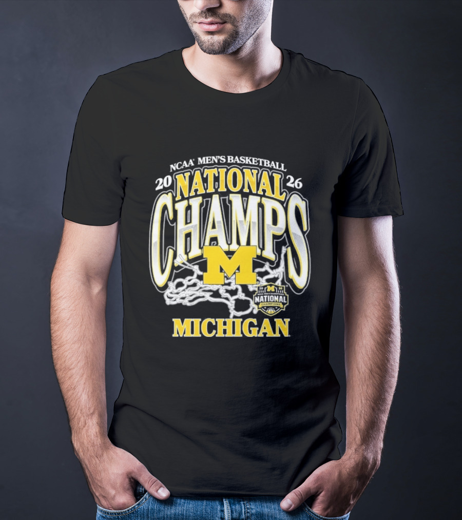 NCAA Men's Basketball 2026 National Champs Michigan T-Shirt