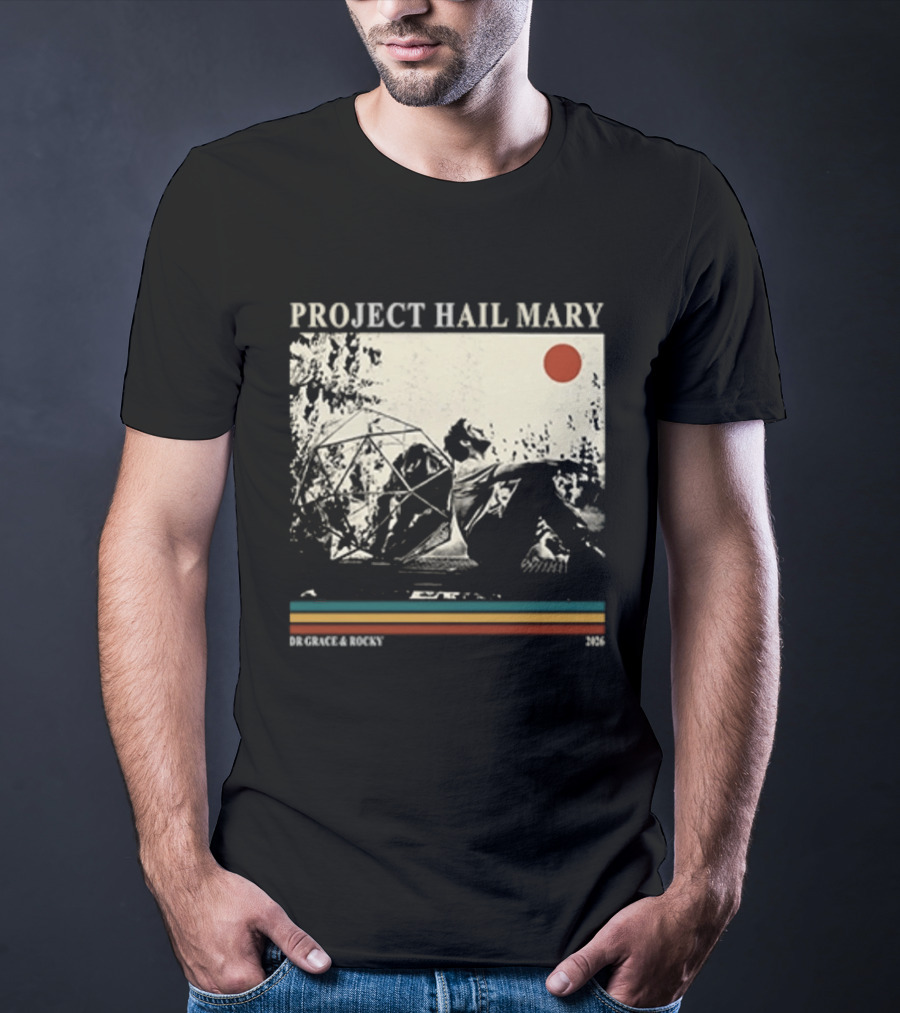 Project Hail Mary Dr Grace & Rocky 2021 Vintage Cover T-Shirt