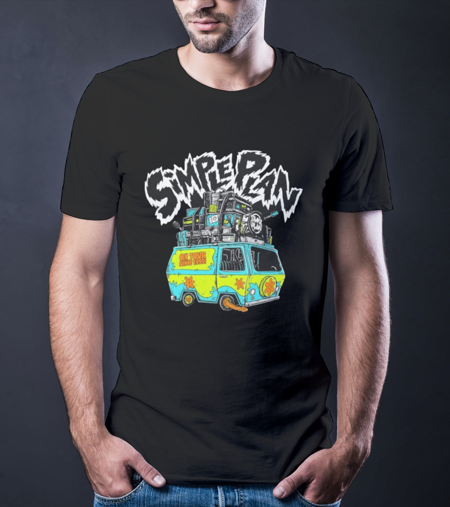 Simple Plan On Tour Since 1999 Scooby Doo Inspired Van T-Shirt