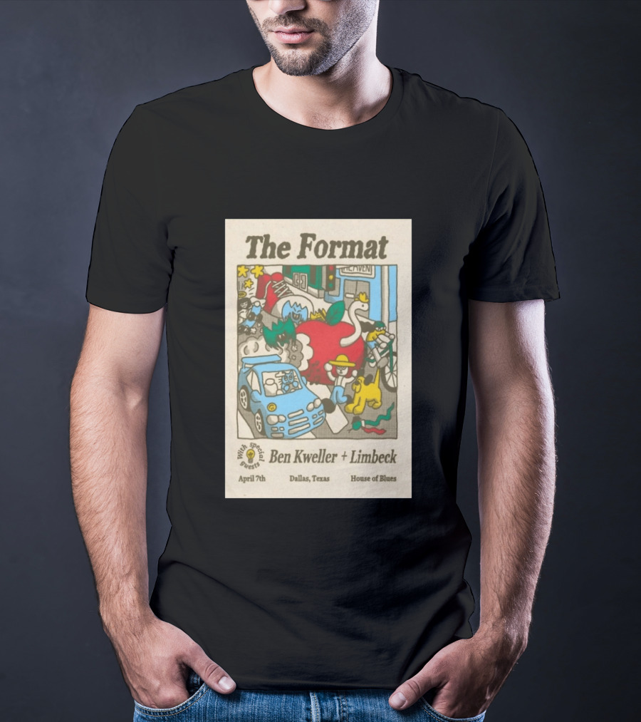 The Format April 7th Dallas Texas House Of Blues Ben Kweller Limbeck Tour T-Shirt