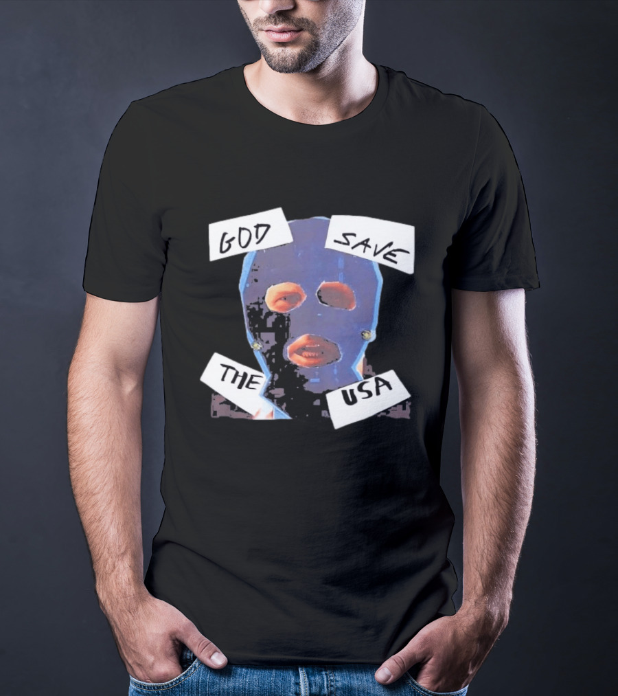 Trump God Save The USA Mask T-Shirt