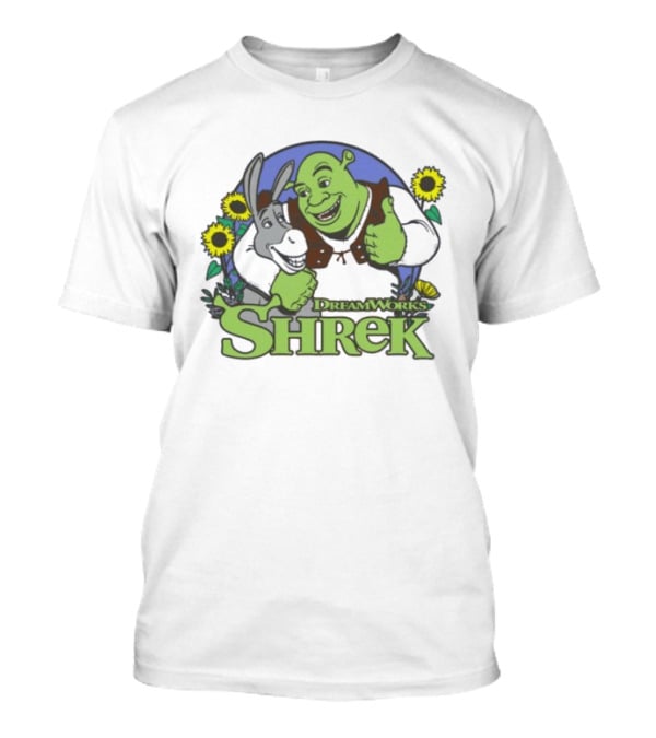 Shrek Donkey Thumbs Up Sunflowers DreamWorks T-Shirt