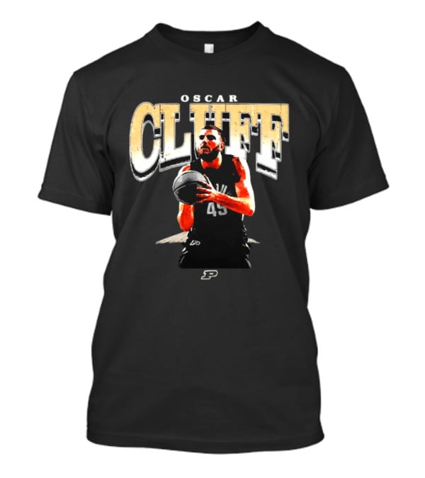 Oscar Cluff Purdue Boilermakers Basketball Player Number 45 T-Shirt