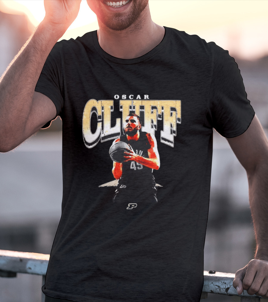 Oscar Cluff Purdue Boilermakers Basketball Player Number 45 T-Shirt