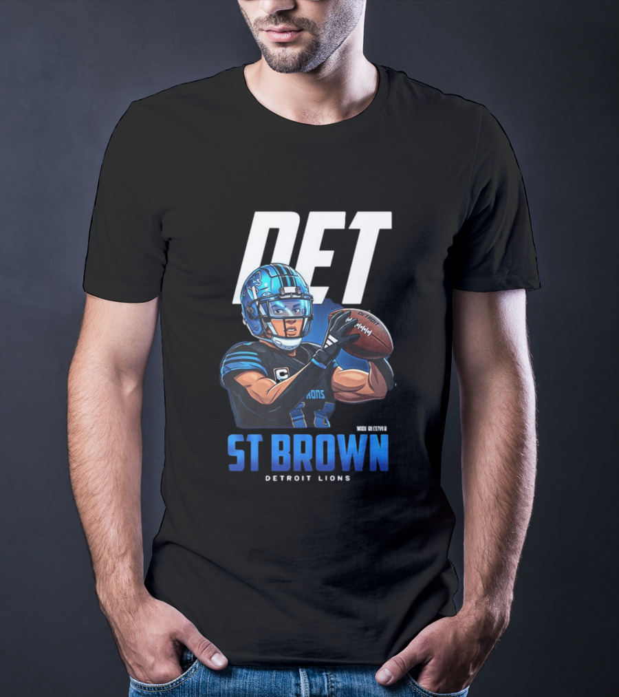 DET St Brown Detroit Lions Football T-Shirt
