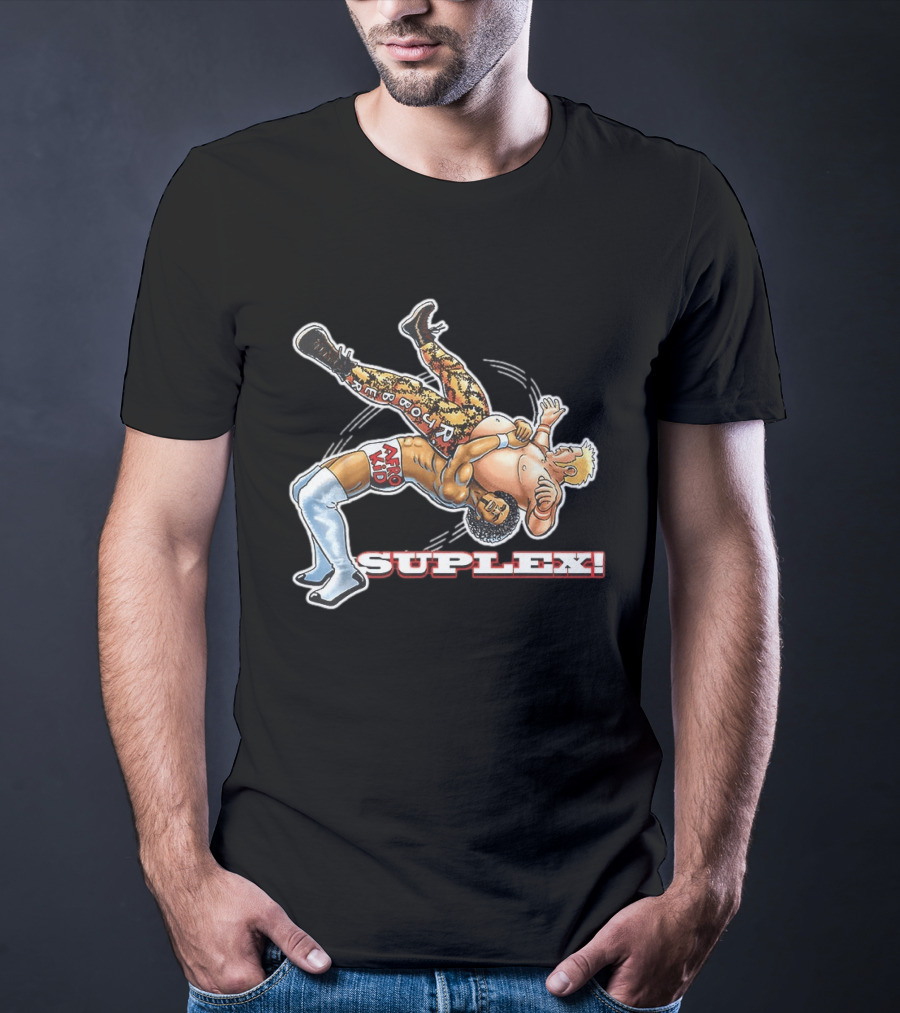 Saytoons Afro Kid Suplex Wrestling Action T-Shirt