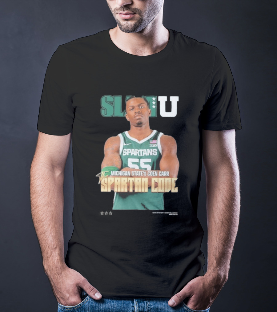 SLAMU Michigan State Spartans Coen Carr The Spartan Code T-Shirt