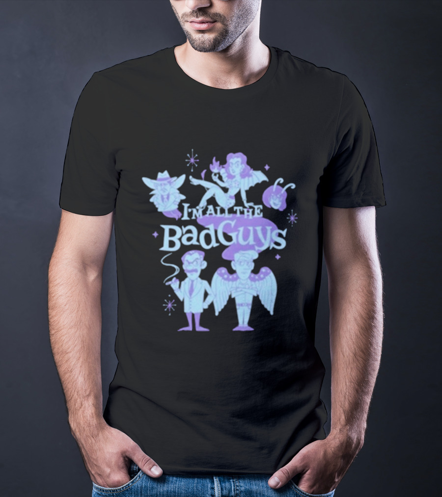 Dropout I'm All The Bad Guys Cartoon Villains Smoking And Capes T-Shirt