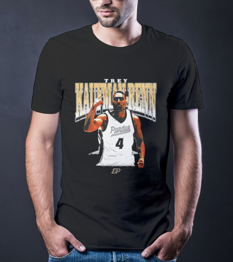 Trey Kaufman Renn Purdue Boilermakers Basketball Number 4 T-Shirt