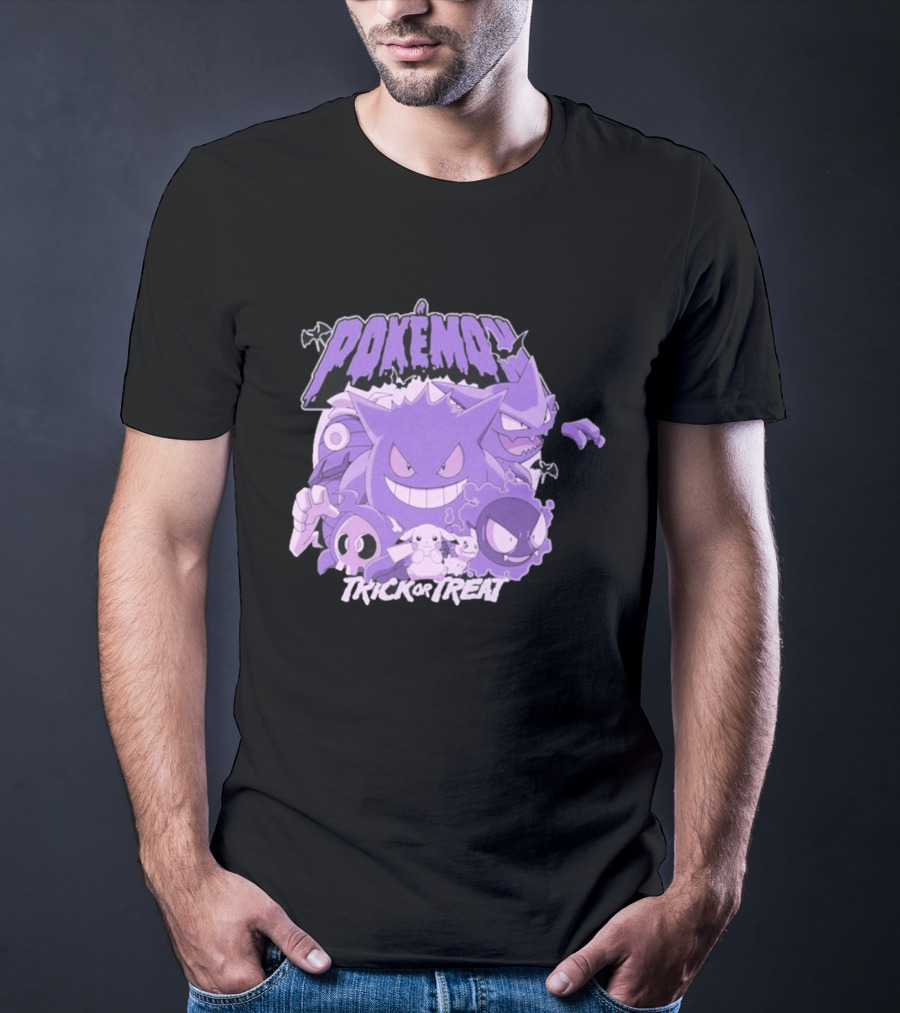 Pokémon Halloween Trick Or Treat Ghost Type Characters T-Shirt