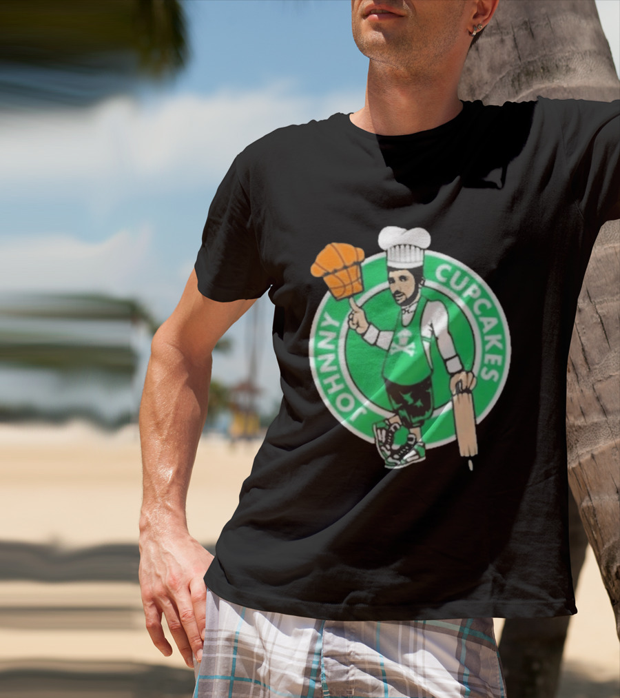 Johnny Cupcakes Chef Basketball Player With Rolling Pin And Basketball Cupcake T-Shirt