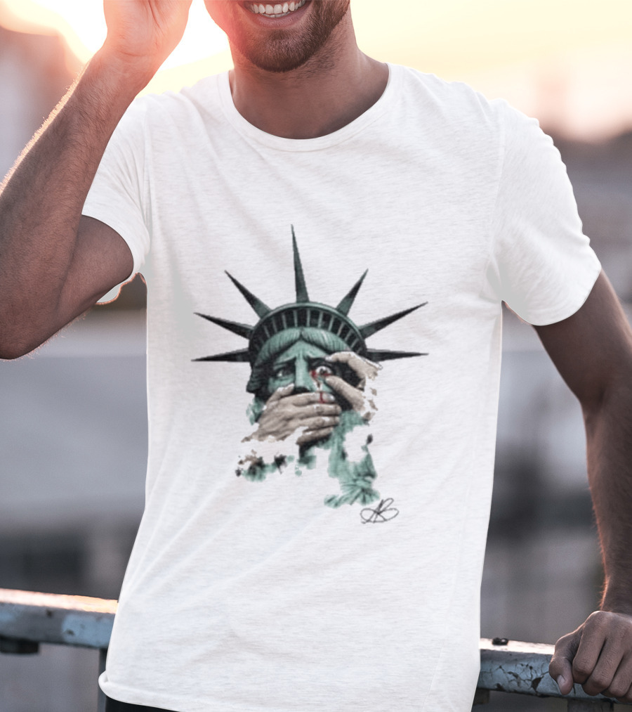Armada Bryan Andrews Liberty Silenced Statue Are We Great Yet T-Shirt