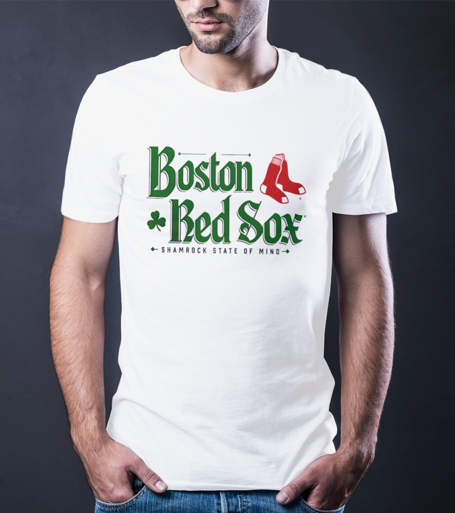 Boston Red Sox Shamrock State Of Mind Saint Patrick's Day Sock T-Shirt