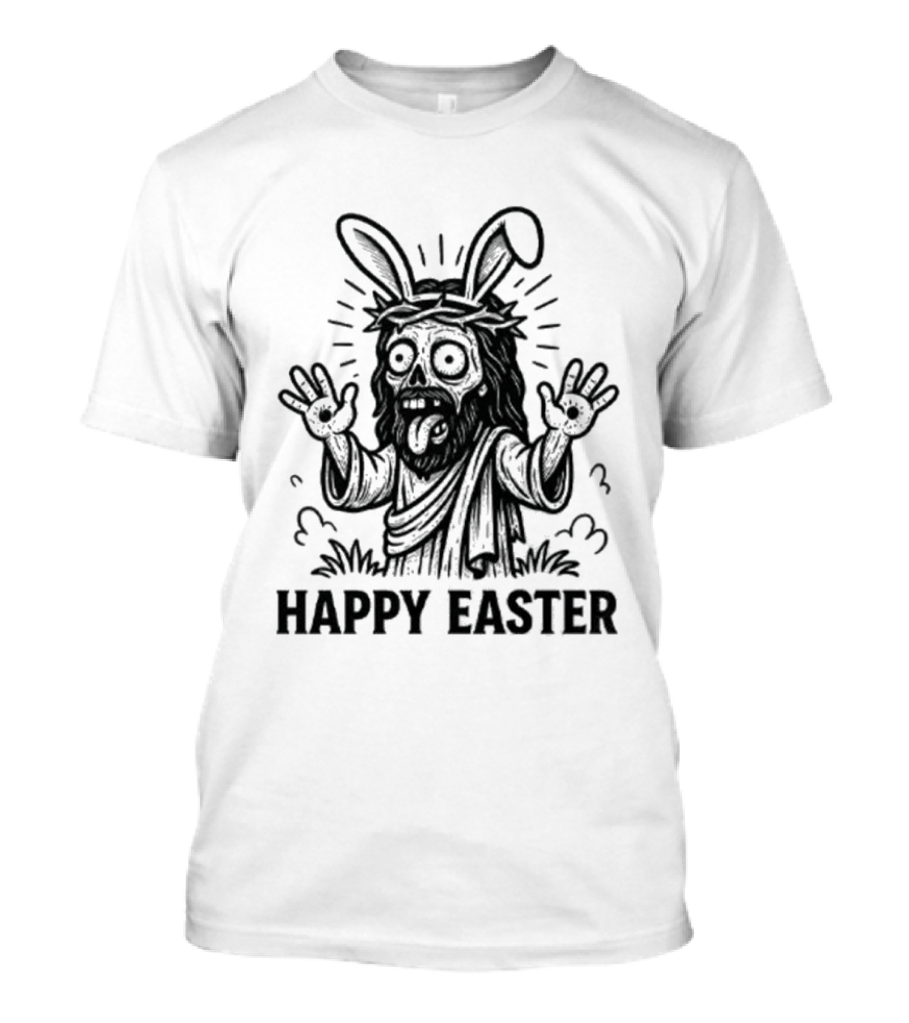 Happy Easter Zombie Bunny Jesus T-Shirt