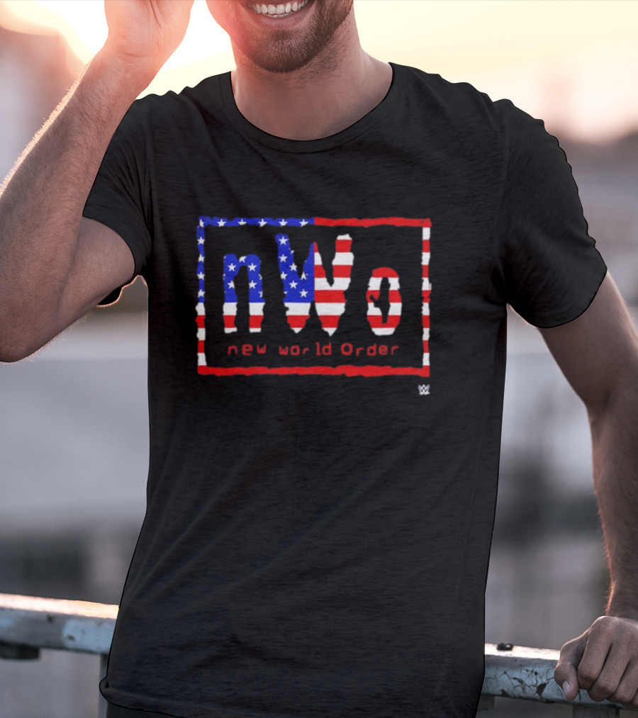 NWo New World Order WWE American Flag Stars And Stripes T-Shirt