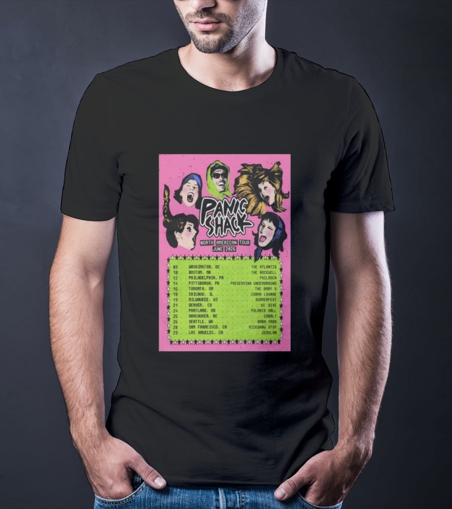 Panic Shack Na June 2026 Tour T-Shirt