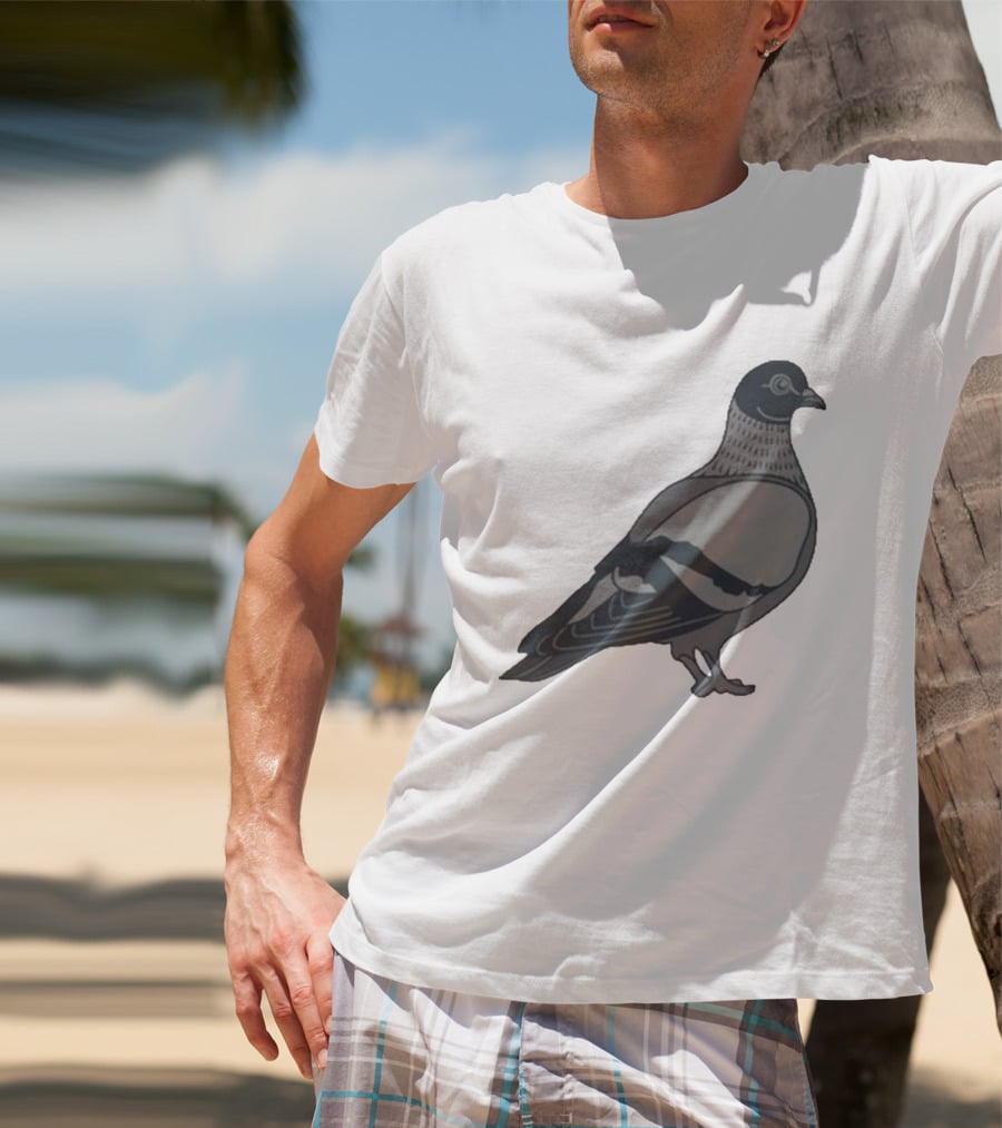 Pigeon Heavyweight Streetwear Symbolic T-Shirt