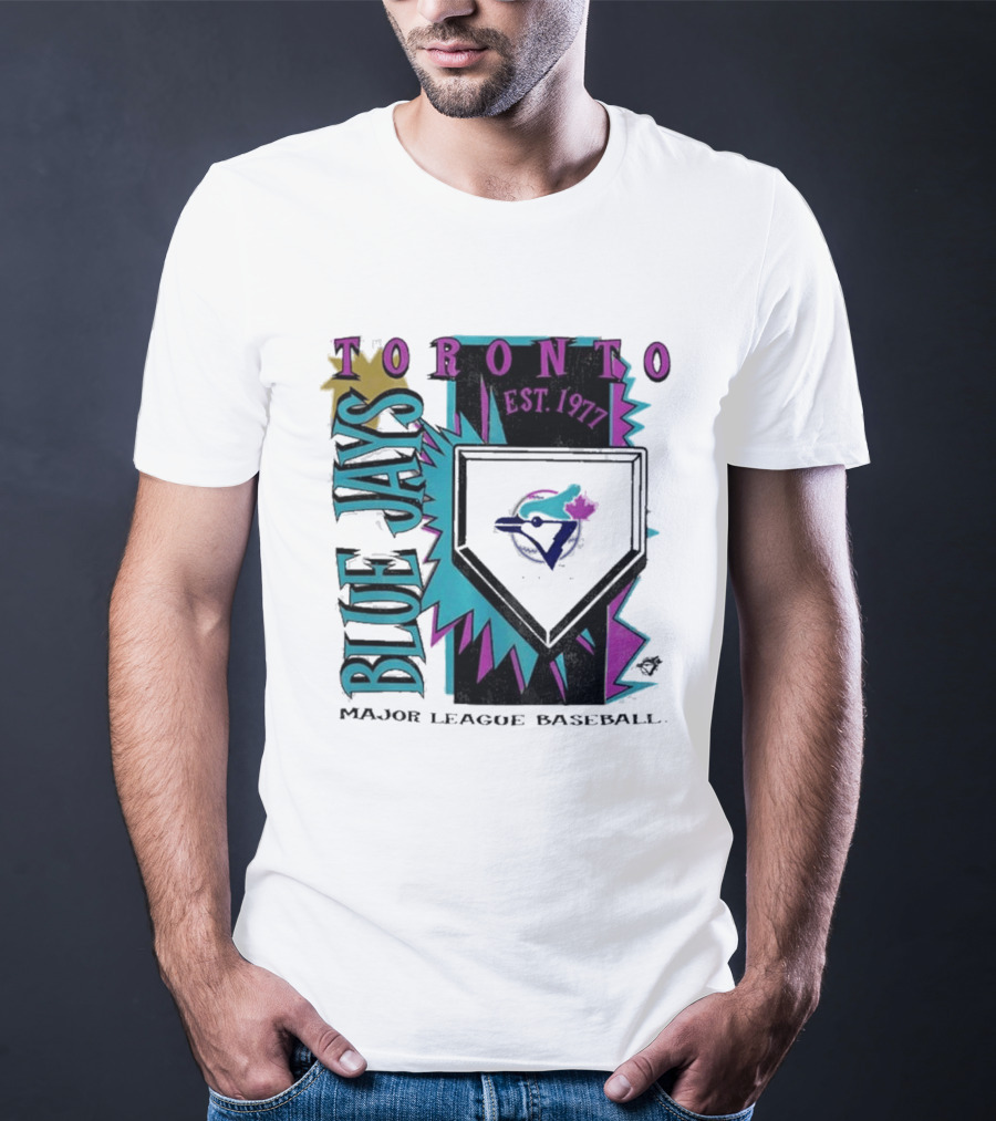 Toronto Blue Jays Major League Baseball Cooperstown Neon Field Est 1977 T-Shirt